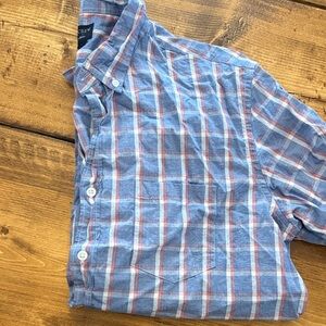 J. Crew Casual Blue and Red Plaid Shirt